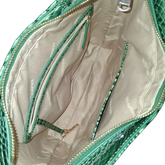 Brahmin Leia Croc Embossed Leather Crossbody Bag - Picture 9 of 11